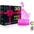 thumbnail image 3 of YSTIAN Princess Gift Night Light for Girls,Princess 3D Illusion Lamp with Remote & Smart Touch 16 Colors Dimmable Bedroom Decorations Bedside Lamp,Princess Toys for Kids Girls Teens Birthday Gift, 3 of 7