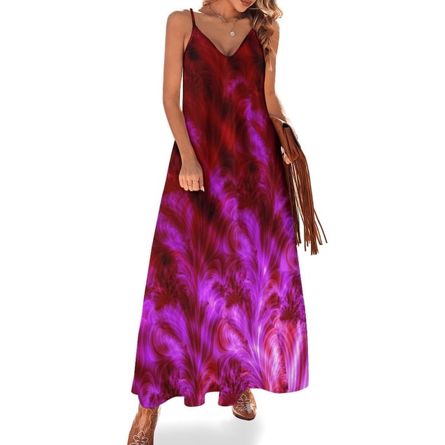 Nuevo vestido sin mangas Firewall rosa intenso, vestido de noche para mujer, vestidos de mujer, ropa de verano para mujer
