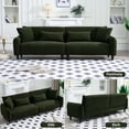 thumbnail image 6 of 97" Reception Room Living With Foam Padding, 3 - Velvet, Comfortable Velvet , 97 Inch Cozy Seating And Wood Construction, 6 of 6