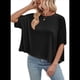 thumbnail image 3 of Camisetas de Verano 2025 para Mujer, Camisetas Lisas, Camisetas Holgadas de Gran Tamaño, Camisetas Básicas Negras L, 3 of 6