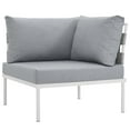 thumbnail image 5 of Modway Harmony 8 Piece Outdoor Patio Aluminum Sectional Sofa Set in White Gray, 5 of 8