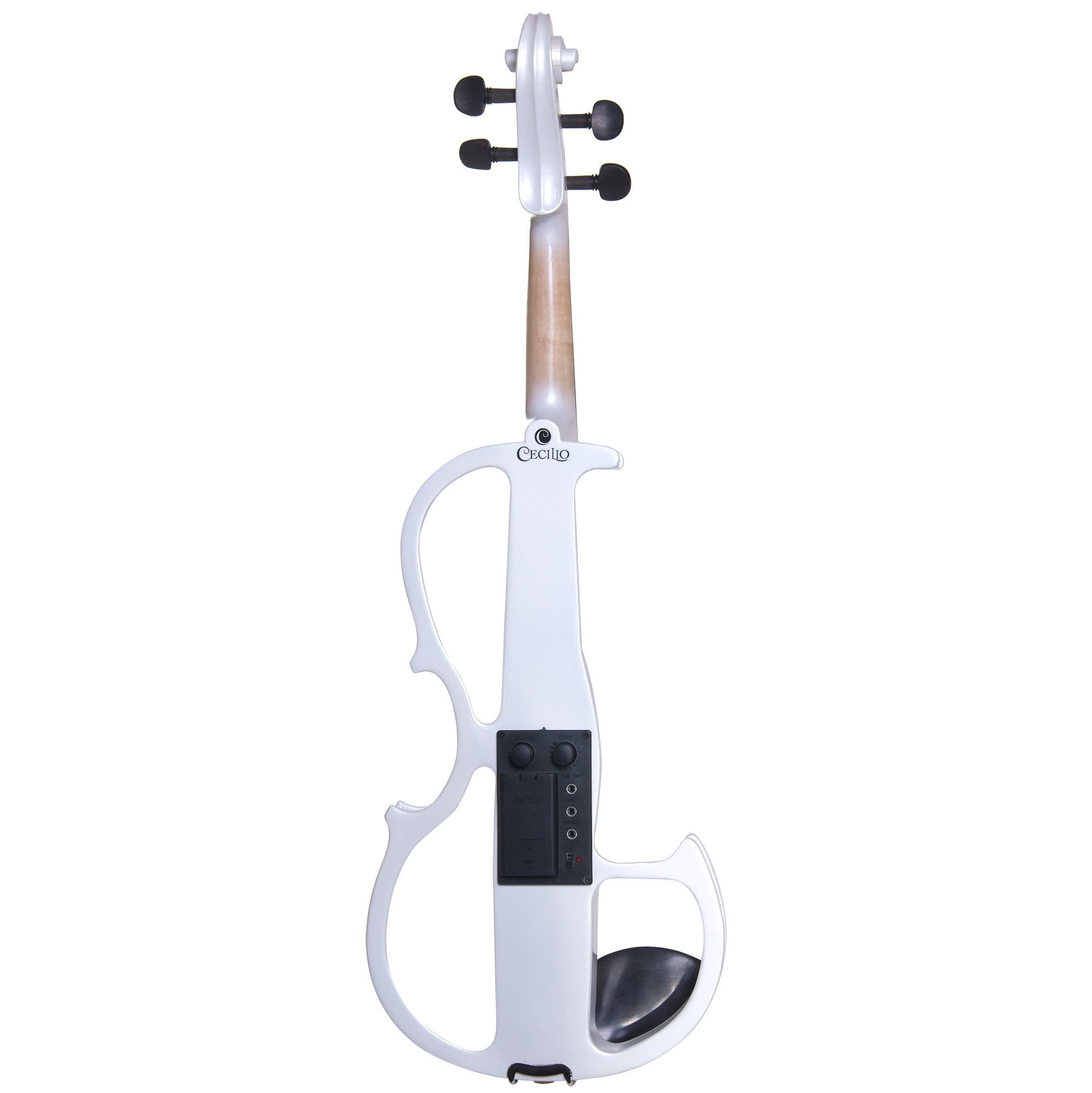 Cecilio 4/4 CEVN-2W Solidwood Pearl White Electric/Silent Violin