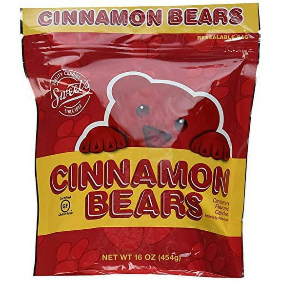 Sweets Cinnamon Bears Candy, 16oz Resealable Bags (Pack of 2)
