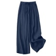 thumbnail image 6 of 2 Piece Sets for Women Summer Outfits Beach Vacation Clothes Wide Leg Crop Pants Navy L(L), 6 of 6