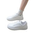 thumbnail image 3 of Women Sneakers Faux Leather Casual Shoes Comfortable Soft Walking Shoes for Dress and Everyday Wear Fashion Thick Sole Work Business Parties Tennis Sneaker, 3 of 4
