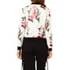 thumbnail image 3 of Chaqueta bomber para mujer Inspire Chic, corte slim, ligera, con cierre, talla XL, blanca y rosa, 3 of 8