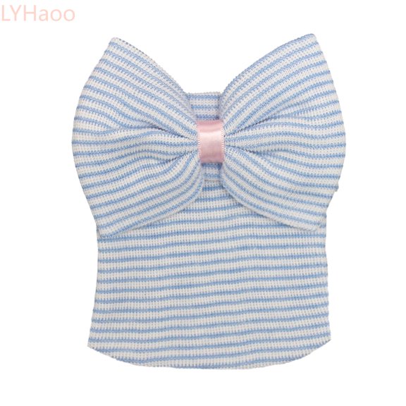 LYHaoo Baby Bow Knot Turban Hat Toddler Hat Head Wrap Cap Toddler Hat,Blue