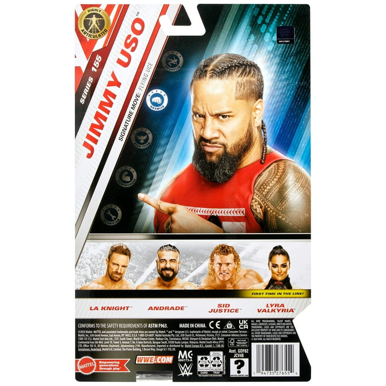 WWE Jimmy Uso Action Figure, Main Event #155, 6-inch collectible