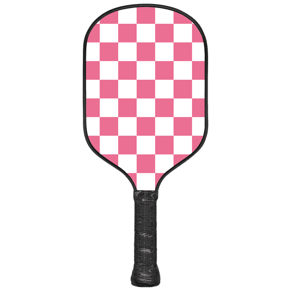 Jill And Ally Double Sided Pickeball Paddle (Pink / Orange Checkers)