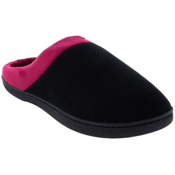 ComfyFeet Everything Comfy Black and Crimson Clog Slipper - Medium