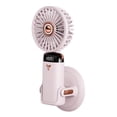 thumbnail image 1 of Mini ventilador portátil con pantalla digital, recargable, 10000 mAh, para mesa y maquillaje Rosa, 1 of 7