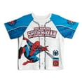 thumbnail image 3 of Marvel Spider-Man Mesh Baseball Jersey Athletic T-Shirt and Shorts Outfit Set Toddler to Big Kid, 3 of 5