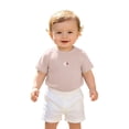 thumbnail image 2 of Gaexia Lightweight Baby Toddler Short Sleeve T Shirt For Summer Solid Kids Breathable Girls Clothes Soft Girls Tops Tees (Pink,3-6 Months), 2 of 5