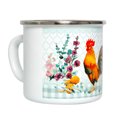 thumbnail image 2 of Enamel Aluminum Campfire Mug for Hot Beverages Lightweight Golden Rooster Camping Enamel Mug Serving Mug 24.3 fl oz (0.72 L) Travel Coffee Mug, 2 of 7