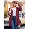 thumbnail image 3 of Cueply Women's Plus Size Sweater Long Sleeve Lightweight Cardigans Buttons Knited Casual Outwear Tops with Pockets 1X-4X, 3 of 9