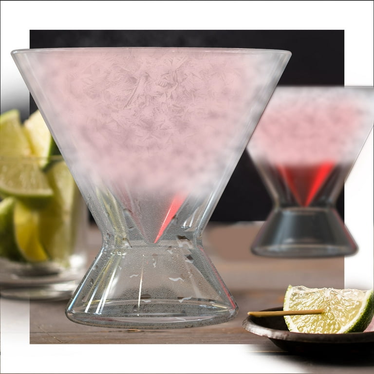 SoHo Insulated Martini Glasses (Set of 2) 7oz Double Walled Frozen