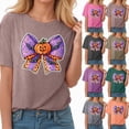thumbnail image 2 of Godom Halloween T-Shirt for Women Fall Pumpkin Shirts Funny Halloween Tops, 2 of 7