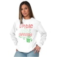 thumbnail image 4 of Cute Little Miss Christmas Present Women's Long Sleeve T Shirt Brisco Brands S, 4 of 6
