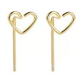 thumbnail image 1 of Pendientes con forma de corazón, pendientes con forma de corazón, brillantes, elegantes, de diseño exquisito, de aleación, para uso diario, fiesta, dorado, 1 of 1