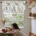 thumbnail image 5 of Valances for Windows Colored Plant Flowers Leaf Butterfly Valance Rod Pocket Window Treatments Curtains for Kitchen Small Windows Living Room Bedroom Bathroom, 42"x18", 5 of 7