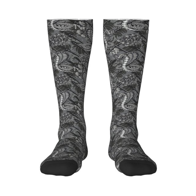Gaeub Chaussettes Design Imprimé Serpent Chaussettes Hautes Extensibles pour Hommes Femmes Adolescents, Chaussettes de Softball Soccer pour Randonnée, Sport