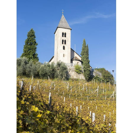 St. Jakob in Kastelaz in the Vineyards of Tramin, South Tyrol, Italy Print Wall Art By Martin