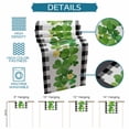 thumbnail image 6 of St. Patrick's Day Table Runner - 60 Inch Long Green Shamrock Grasses Black White Plaid Cotton and Linen Blended Dress Scarves Farmhouse Table Runner for Kitchen Dining, Coffee Table, 13" x 60", 6 of 8