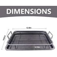 thumbnail image 2 of Oven Air Fryer Basket and Tray: Stainless Steel Air Fryer Pan Crisper Tray for Oven, Air Fryer Basket for Oven, 13"L x9" W Non-Stick Baking Sheet with Wire Rack, Microwave Bacon Tray (Grey), 2 of 9