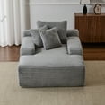 thumbnail image 4 of SOULART 47.24" Cloud Couch, Gray Chaise Lounge Chair, Sleeper Sofa for Small Spaces, No Assembly Required with 3 Throw Pillows, 4 of 13