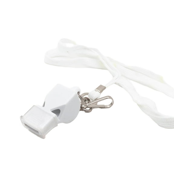 Hyasfey Whistle with Lanyard And Mouth Grip Plastic Sports Whistle Loud Crisp Sound Whistle for Coaches Referees Training Camping Emergency Survival