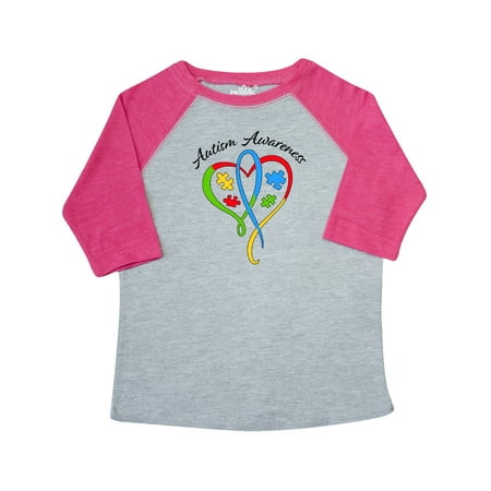 

Inktastic Autism Awareness Heart Ribbon and Puzzle Pieces Gift Toddler Boy or Toddler Girl T-Shirt