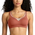 thumbnail image 2 of Plus Size Women's Wireless Tank Top Bra, Mesh Panel & Wide Adjustable Straps, Seamless Breathable Support for All-Day Comfort Red XXXL, 2 of 9