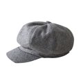 thumbnail image 5 of Minnieouse Sombrero de mujer Color sólido Tamaño libre Compras Oficina Gorra Moda Vestir Cálido al aire libre Usable Ala Boina Regalo Gris claro Gris claro 2piezas Minnieouse CBP045312, 5 of 5