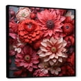 thumbnail image 2 of Designart "Symbolic Red Blooms Of Zinnias" Zinnias Floater Framed Wall Decor, 2 of 5