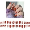 thumbnail image 3 of Acrylic Striped On Nails for Women and Girls Full Set 24 with Glue Design Nail Tips Kit, 3 of 7