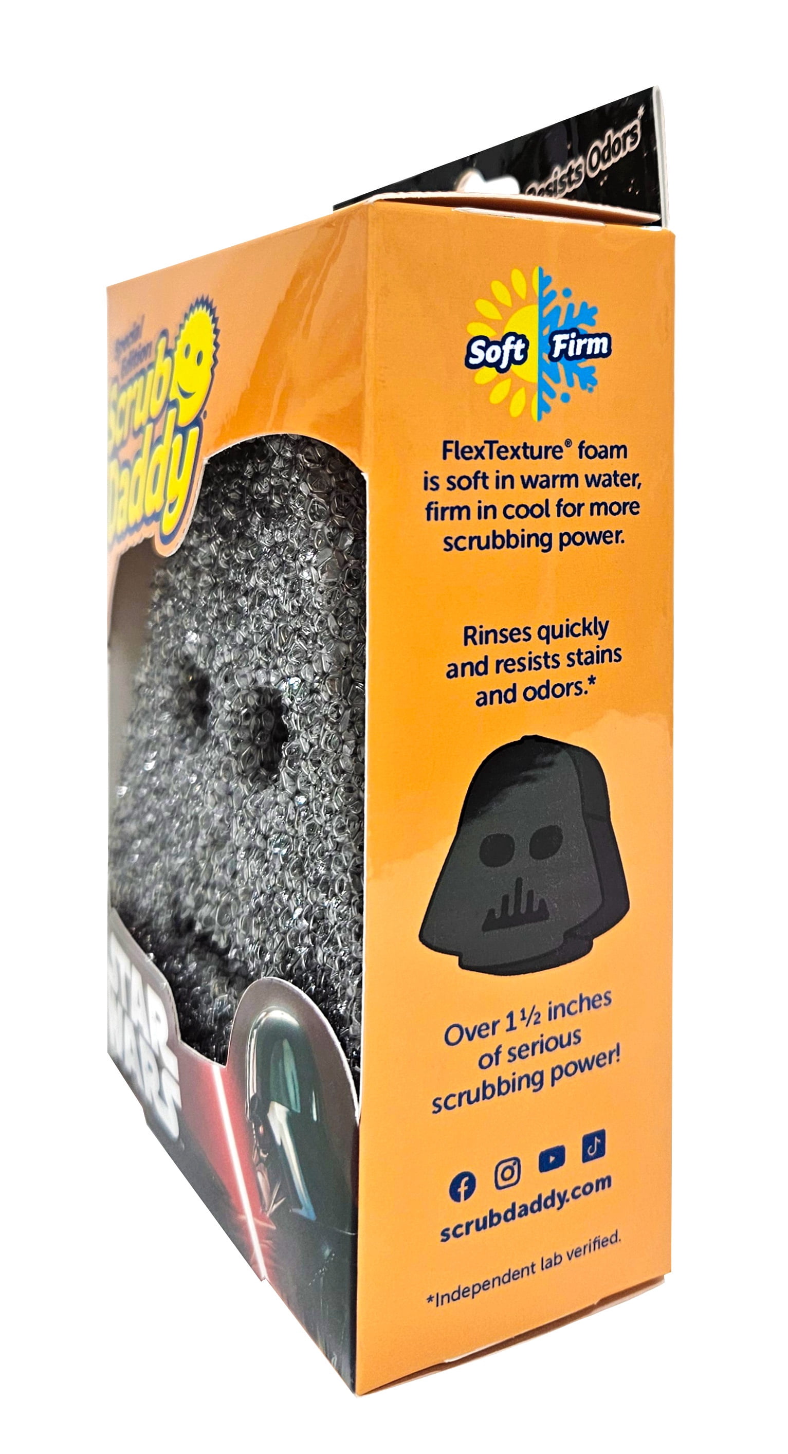 Scrub Daddy Star Wars Black Darth Vader Sponge Scratch-Free Dish Scrubber, Kitchen & Bath Cleaning Supplies, 1 Count