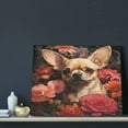 thumbnail image 3 of Logiee Vintage Red Flower Chihuahua Print Canvas Wall Art ,Art Poster,Canvas Decorative Picture,Decor Wall Pictures for Living Room Bedroom Bathroom,Ready to Hang, 3 of 6