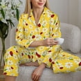 thumbnail image 6 of Daiia Chamomile And Ladybug for Women's Long-Sleeved Pajama Set – Soft & Comfortable Sleepwear Button-Up Pajamas Cozy Lounge Wear-XX-Large, 6 of 7