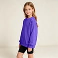 thumbnail image 6 of Kids' Sweatshirt Relaxed Fit Crewneck Long Sleeve Casual Pullover Basic Comfortable Solid Color Fall Top, 6 of 8