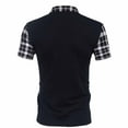 thumbnail image 3 of Njoeus Golf Shirts For Men Compression Shirt Men Men'S Casual Short Sleeve Undershirt With Striped Cuffs Colorblocked Plaid, 3 of 3