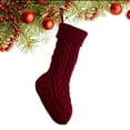 thumbnail image 2 of Cute Christmas Stocking Hanging Ornament, Solid Color Twists Knitting Stockings Pendant Decoration For Fireplace, Shop Window And Xmas Tree, 2 of 5