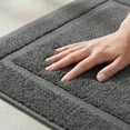 thumbnail image 3 of REGALWOVEN Cotton Banded Bath Mat Reversible Step Out Soft Plush Bath Rug Absorbent Rug for Hotel Spa Bathtub Mat Grey 16" x 24", 3 of 5