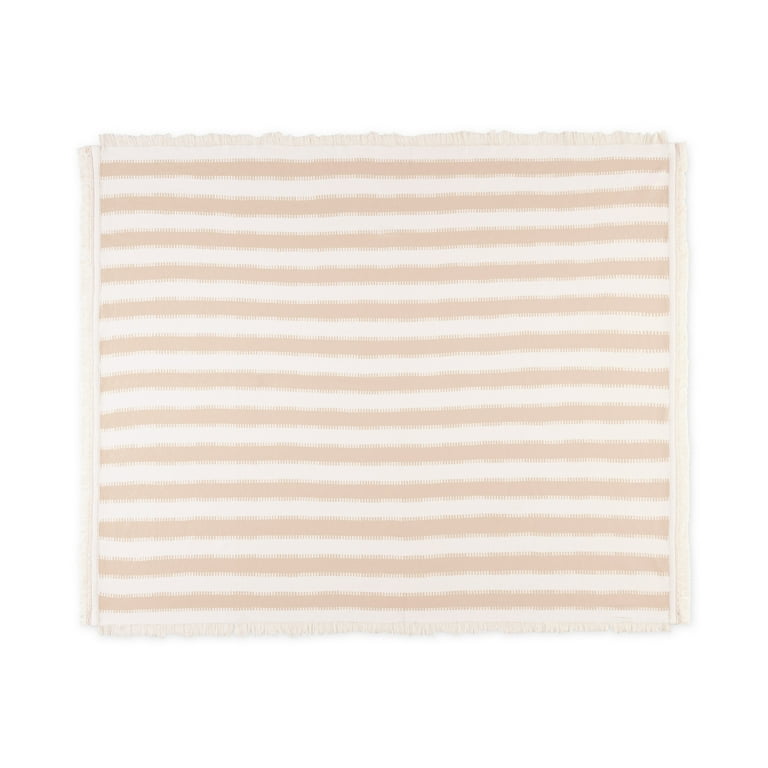 Mainstays by Becky G. & Alejandra Tapestry Knit Throw, Beige