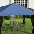 thumbnail image 6 of GVN Patio Garden Pergola, Pergola Canopy,10' x 10' Pop Up Canopy Tent with Netting,Screen House Room with Carry Bag, Blue, 6 of 10