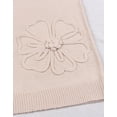 thumbnail image 6 of Cogild Sweater for Women Floral Knit Pullover, 3D Flower Applique Crew Neck Long Sleeve Casual Sweater, 6 of 8
