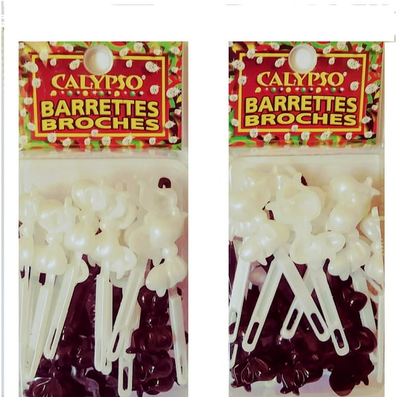 Calypso Hair Barrettes Bows Black White