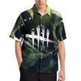 thumbnail image 2 of Dead by Daylight DBD Casual Short Sleeve Shirt Lapel Collar Shirt Summer Beach Shirt 3XL, 2 of 8