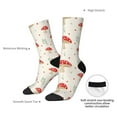 thumbnail image 2 of Yiaed Flat Mushrooms Print Great elasticity Crew Socks Sports socks for Men and Women, 2 of 5