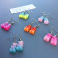 thumbnail image 6 of 1 Pair Fashion Lovely Candy Color Cartoon Gummy Bear Resin Dangle Drop Earrings, 6 of 13