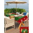 thumbnail image 4 of Outdoor Tablecloth with Umbrella Hole and Zipper, Red Christmas Tree Rectangle Table Cloth 60x102 Inch Waterproof Tablecloth, Green Golden Xmas Tree Snowflake Winter Picnic Table Cover for Patio, 4 of 7